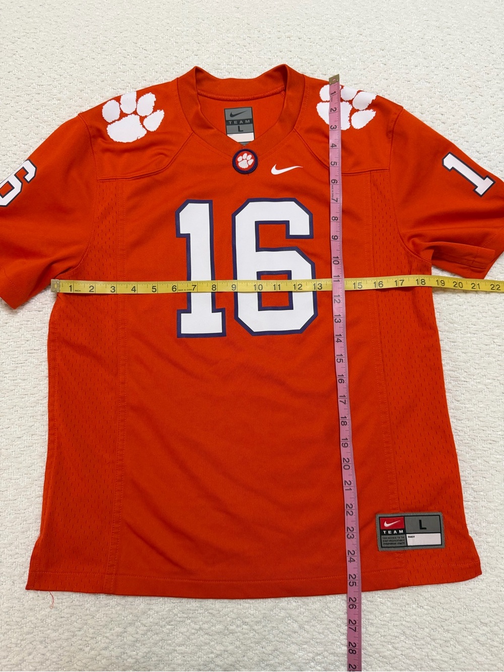 Nike Trevor Lawrence #16 Clemson Tigers Football Jersey Orange Youth Large - Picture 5 of 6